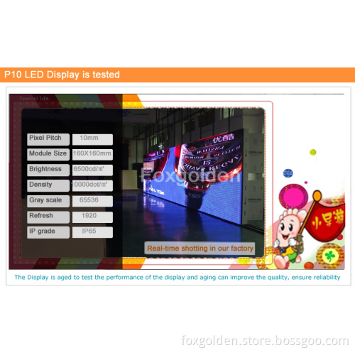Waterproof P10 Statge Outdoor Full Color LED Display Sereen